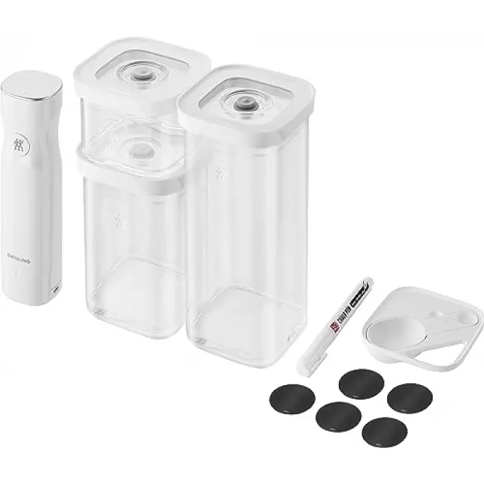 Fresh & Save Cube Vakum Başlangıç Seti, 6 Parça, Beyaz