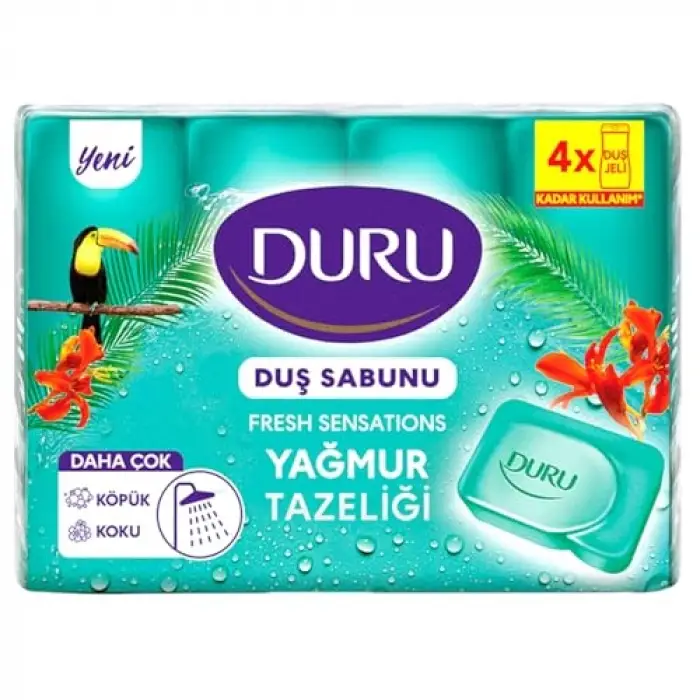 Fresh Sensations Extra Yağmur Ormanı Sabun, 150 Gramx4
