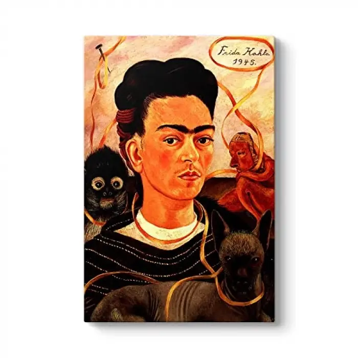 Frida Kahlo - Small Monkey Tablosu 60 x 90