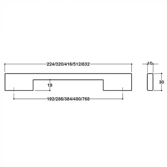 Füme Rengi 192 mm Klasik Kulp