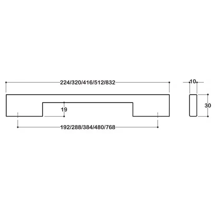 Füme Rengi 192 mm Klasik Kulp