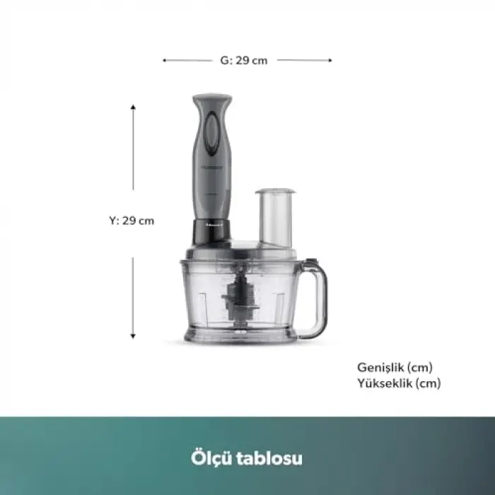 Functionall 2851H Mutfak Robotu, Antrasit Siyah