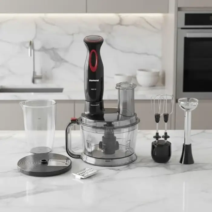 Functionall 2851H Siyah Kırmızı Mutfak Robotu