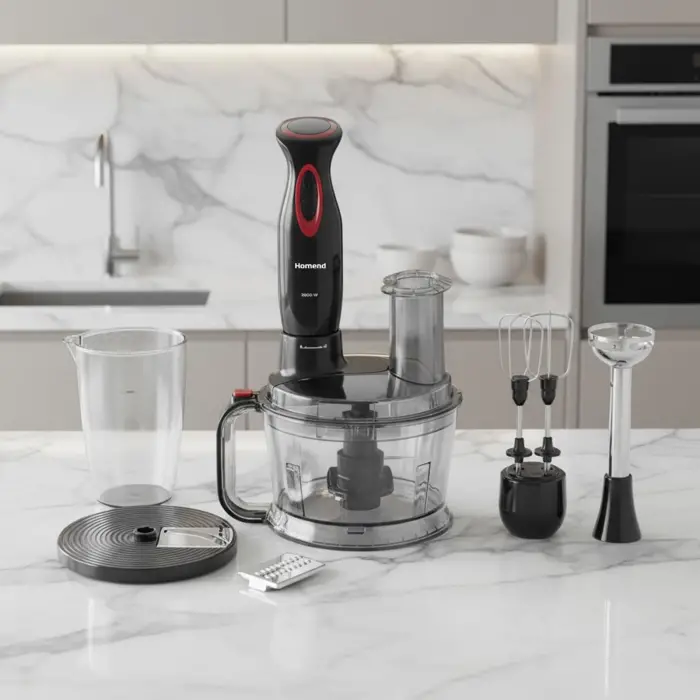 Functionall 2851H Siyah Kırmızı Mutfak Robotu
