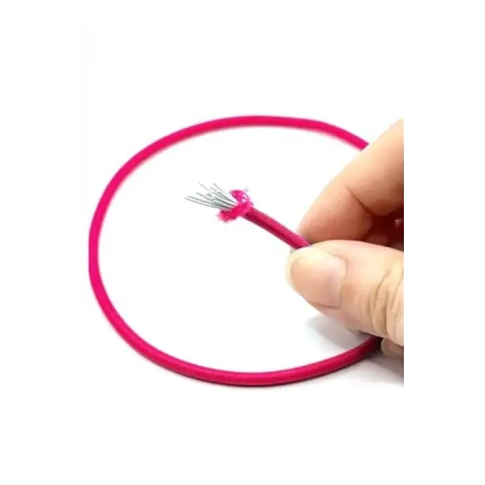 Fuşya Pembe 5 Metre 2 mm Yuvarlak Lastik