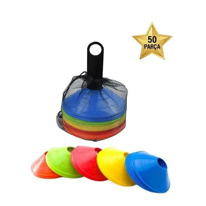 Futbol Disk Antrenman Koni Set, 50li Set