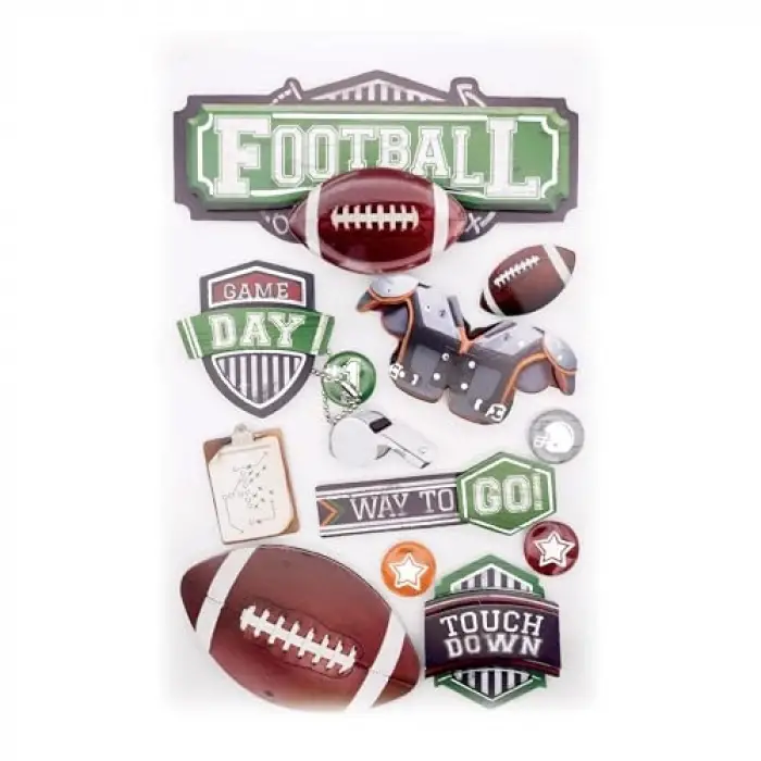 Futbol II 3D Karton Çıkartmaları, 3lü Paket, Stdm-0243E