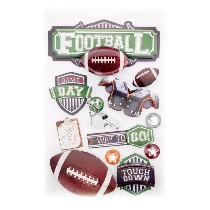 Futbol II 3D Karton Çıkartmaları, 3lü Paket, Stdm-0243E