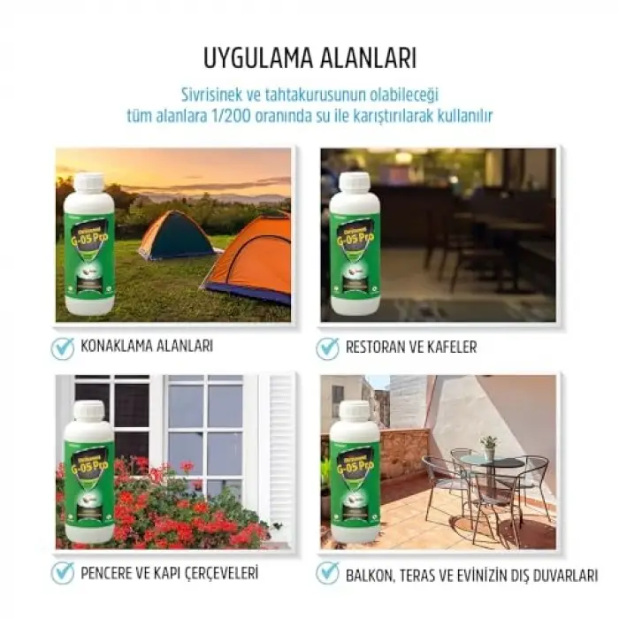 G-05 Pro 1 L Bitki Özlü Konsantre Haşere İlacı