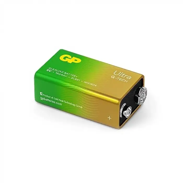 G-Tech Ultra Alkalin 9V - 6LR61 Boy 9V Pil, Tekli Kart
