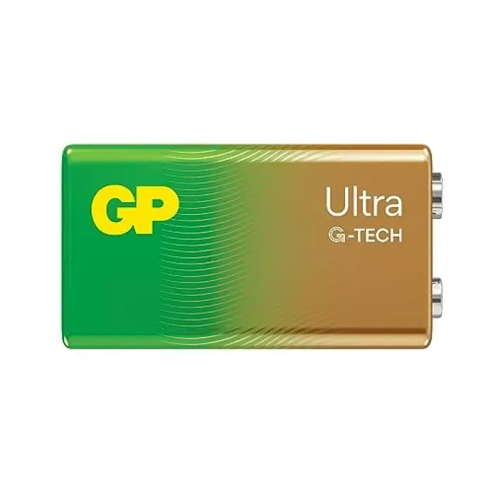 G-Tech Ultra Alkalin 9V - 6LR61 Boy 9V Pil, Tekli Kart