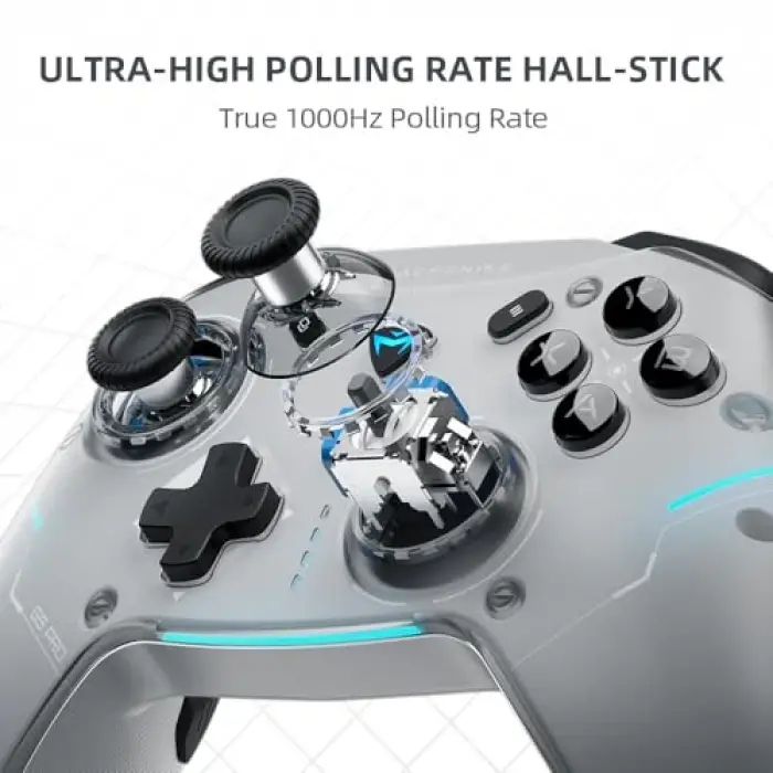 G5 Pro Max SE Set Bluetooth Controller, Windows/Switch/Mac/PC/Steam/iOS/Android/TV/iPad 1000Hz, Hall Joysticks & Trigger, Şarj İstasyonu, Çift Geri Tuşlar