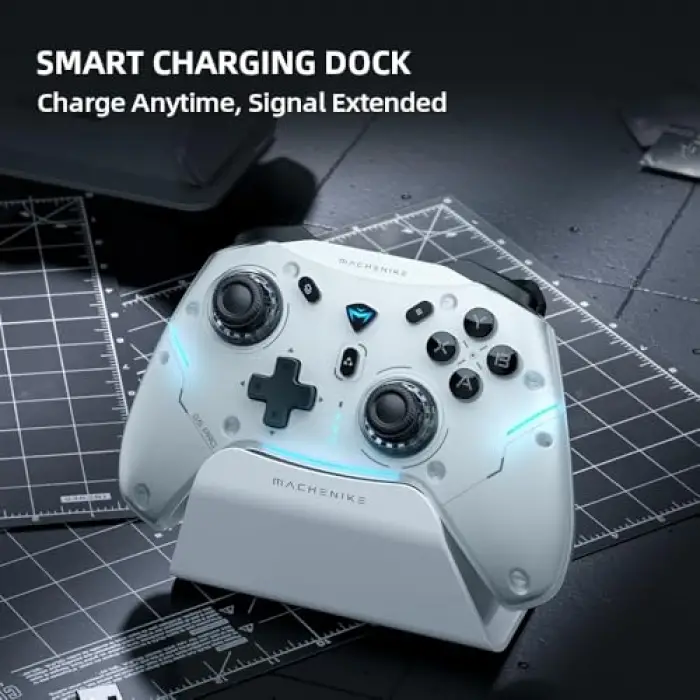 G5 Pro Max SE Set Bluetooth Controller, Windows/Switch/Mac/PC/Steam/iOS/Android/TV/iPad 1000Hz, Hall Joysticks & Trigger, Şarj İstasyonu, Çift Geri Tuşlar