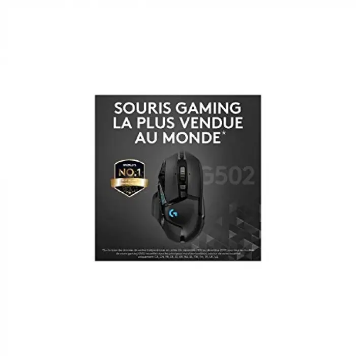 G502 HERO Kablolu Oyuncu Mouse, LIGHTSYNC Teknolojisi, 25.600 DPI, 11 Programlanabilir Tuş, 121 gr Ağırlık, Siyah