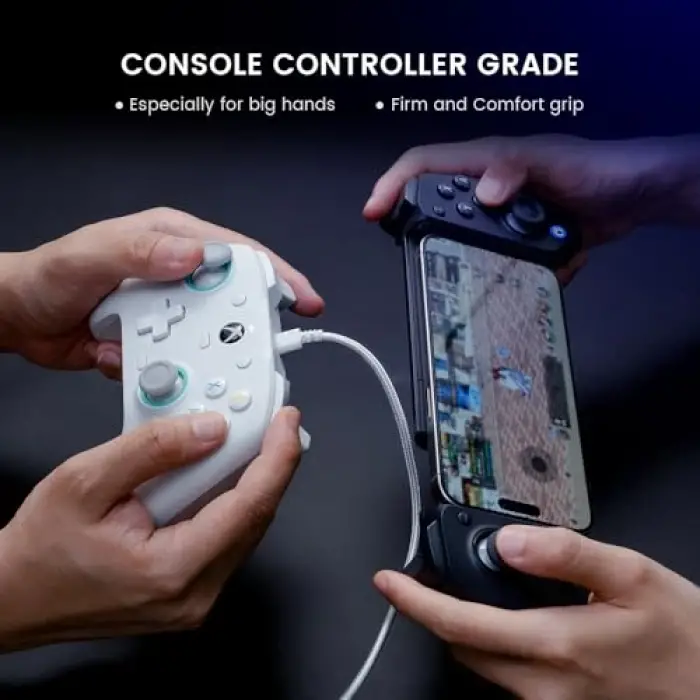 G8 Plus Bluetooth Mobile Game Controller for Switch & iOS & Android & Tablets, Wireless Gamepad with Hall Effect Joysticks/Hall Trigger, Play Minecraft, Genshin Impact, Call of Duty Mobile