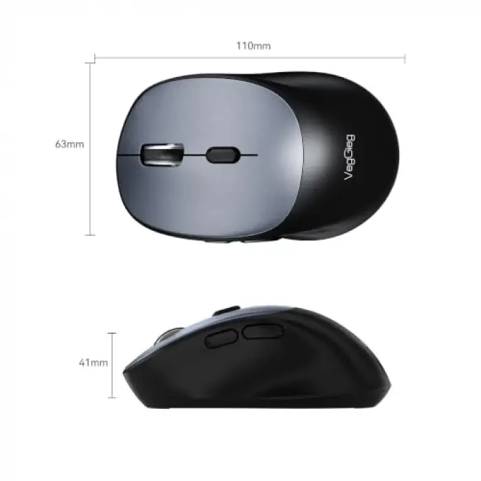 G800 Gri Kablosuz Optik Mouse, 2.4GHz, 3600 Dpı