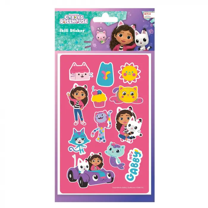 Gabbynin Hayal Evi 2li Kuşe Sticker