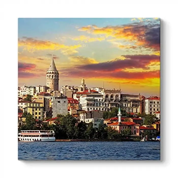 Galata Tower Manzara Tablosu 30 x 30
