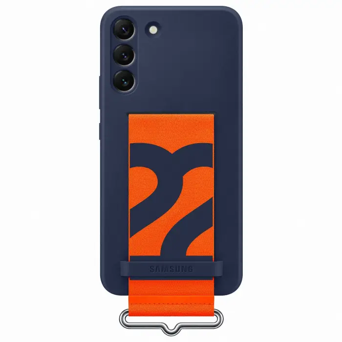 Galaxy S22 Plus Kordonlu Silikon Kılıf - Lacivert