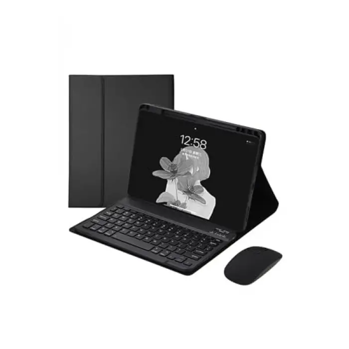 Galaxy Tab A9+ Plus 11 İnç Sm-X210 ile Uyumlu Bluetooth Klavyeli Kılıf + Mouse