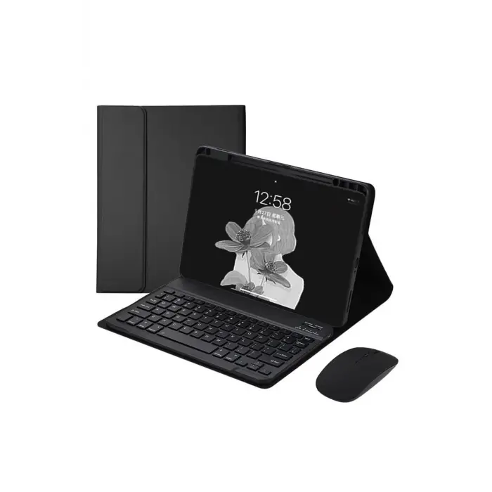 Galaxy Tab A9+ Plus 11 İnç Sm-X210 ile Uyumlu Bluetooth Klavyeli Kılıfı + Mouse