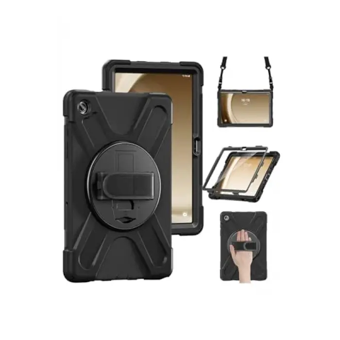 Galaxy Tab A9 Plus Defender silikon tablet kılıf Siyah