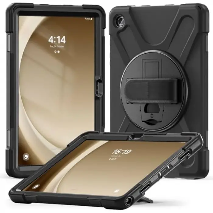 Galaxy Tab A9 Plus Uyumlu Siyah Defender Silikon Tablet Kılıfı