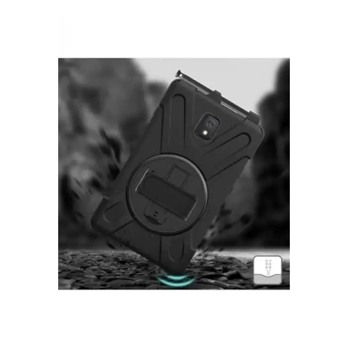 Galaxy Tab Active 3 T577 uyumlu siyah Defender silikon tablet kılıfı
