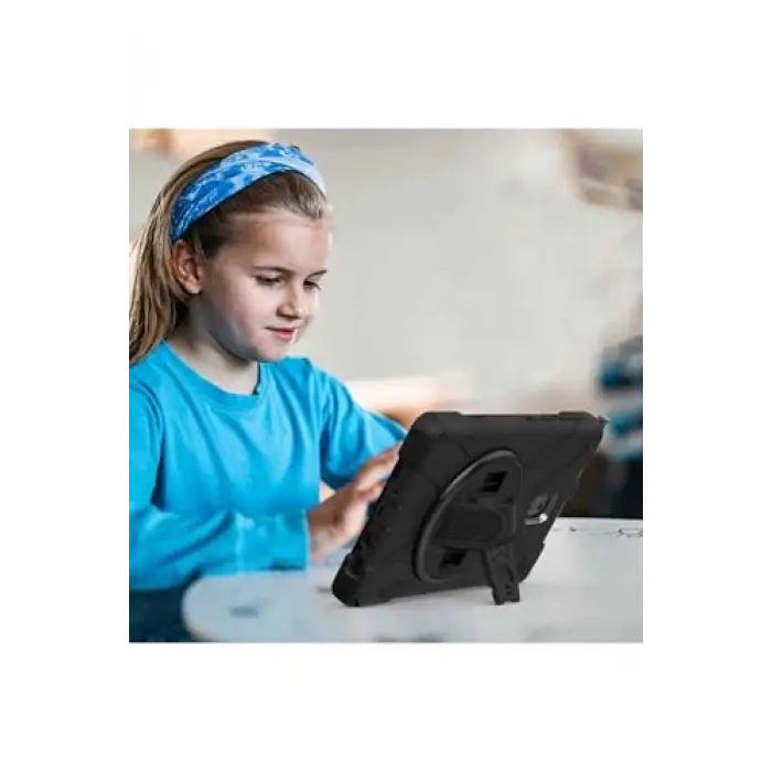 Galaxy Tab Active 3 T577 uyumlu siyah Defender silikon tablet kılıfı