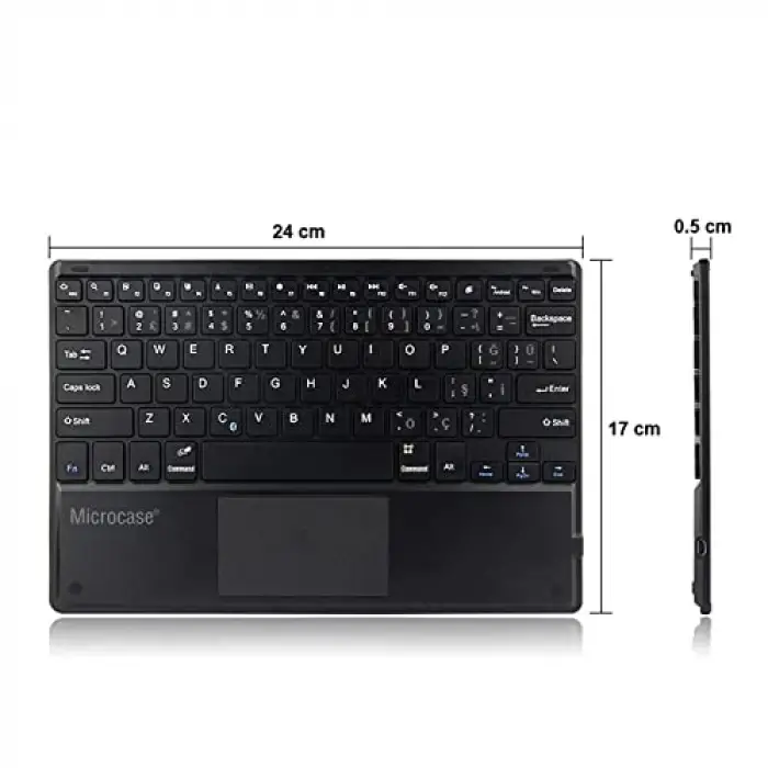 Galaxy Tab S7 Plus T970 Touchpad Bluetooth Klavye 24 cm + Bluetooth Mouse + Stand AL2766
