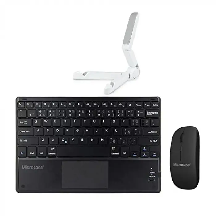 Galaxy Tab S7 Plus T970 Touchpad Bluetooth Klavye 24 cm + Bluetooth Mouse + Stand AL2766