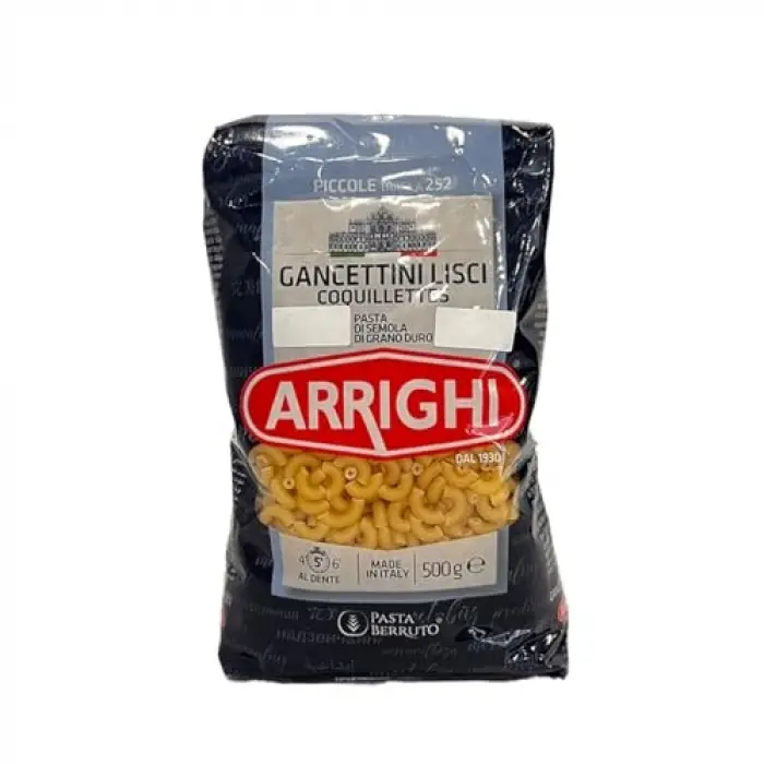 Gancettini Lisci 252 (Dirsek Makarna) 500 g