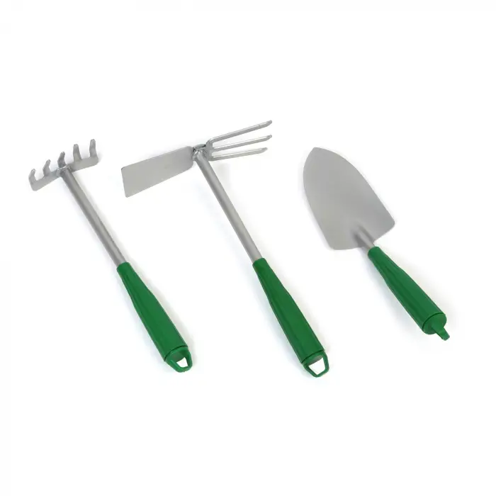 Garden Tools Çelik Bahçe Seti Çapa Tırmık Kürek, 3lü