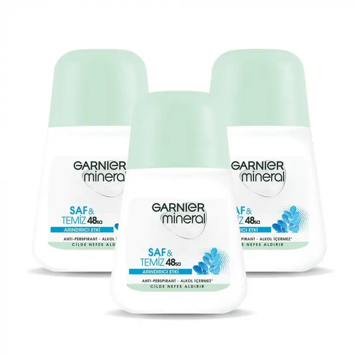 Garnier 3lü Mineral Saf ve Temiz Roll-On Deodorant Seti