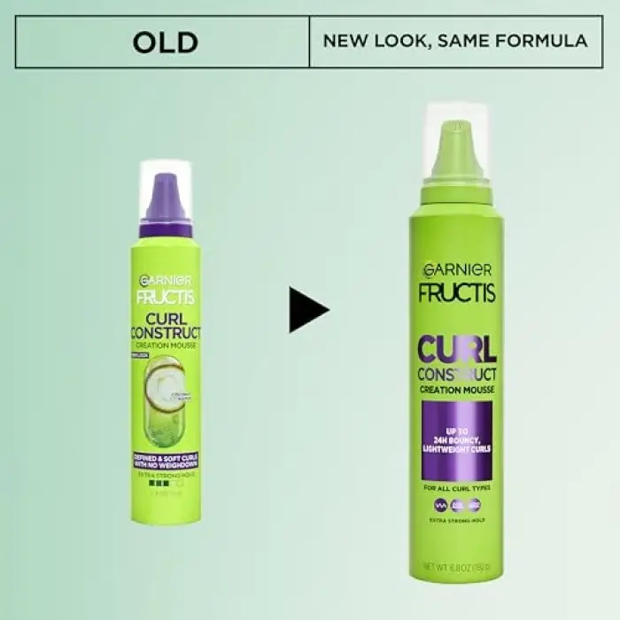 Garnier Fructis Style Curl Construct Creation Mousse, Kıvırcık, 6,8 oz. (Ambalaj değişebilir)