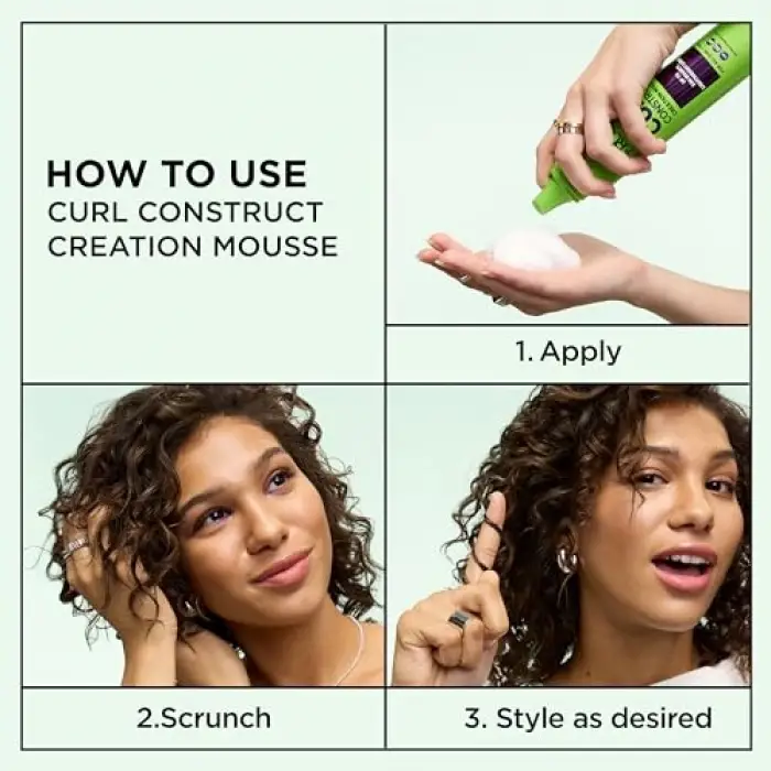 Garnier Fructis Style Curl Construct Creation Mousse, Kıvırcık, 6,8 oz. (Ambalaj değişebilir)
