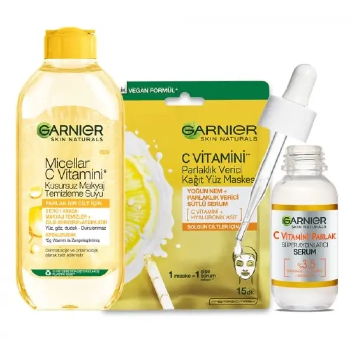 Garnier Parlak Cilt İçin 3lü Bakım Seti