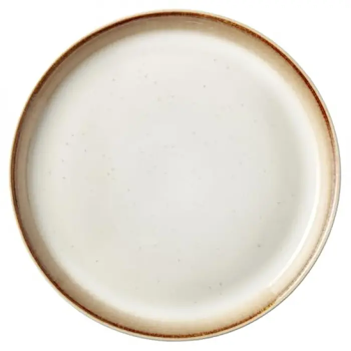 Gastro tabak, tatlı tabağı/pasta tabağı, seramikten, çap 17 cm, krem/krem