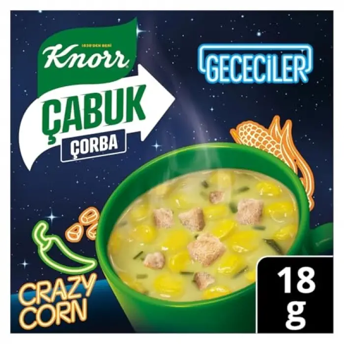 Gececiler Crazy Corn çabuk çorba, 18g