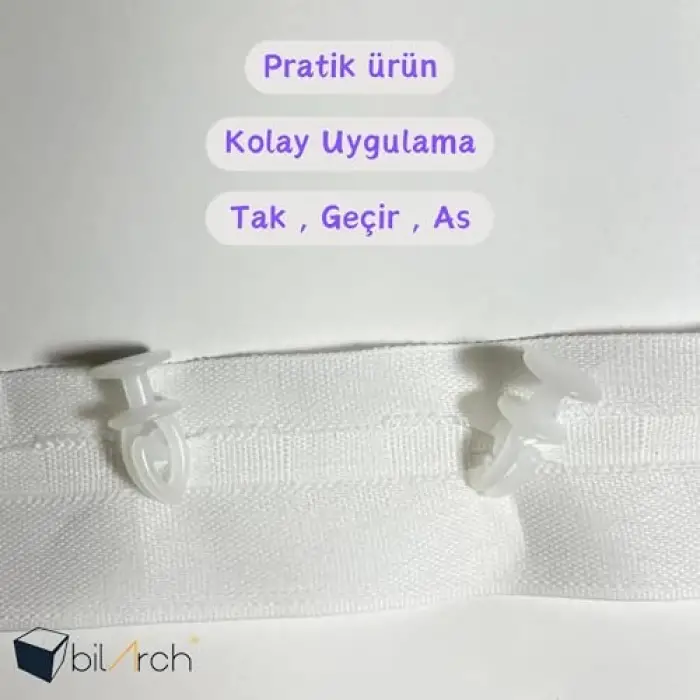 Geçmeli perde düğmesi, 20 adet