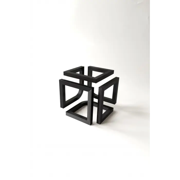 Geometrik Küp Dekoratif Büst Figürü