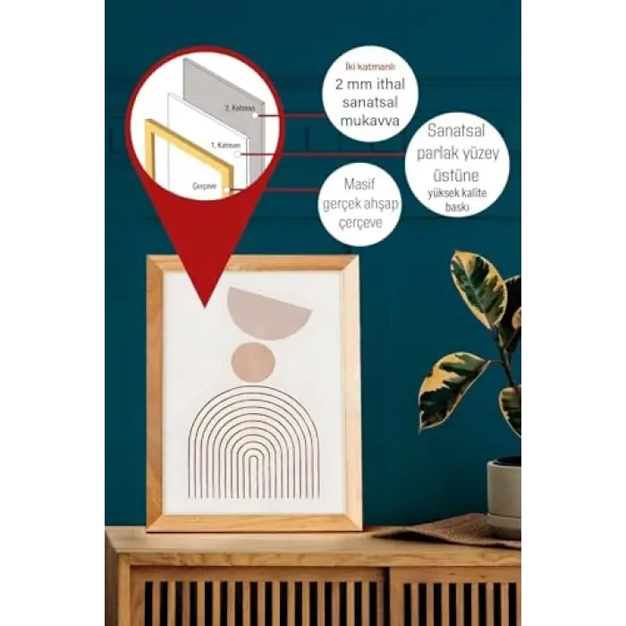 Gerçek Ahşap Çerçeveli 3 Parça 3D Poster Tablo Seti - 3DARTSOHOSET44-3348