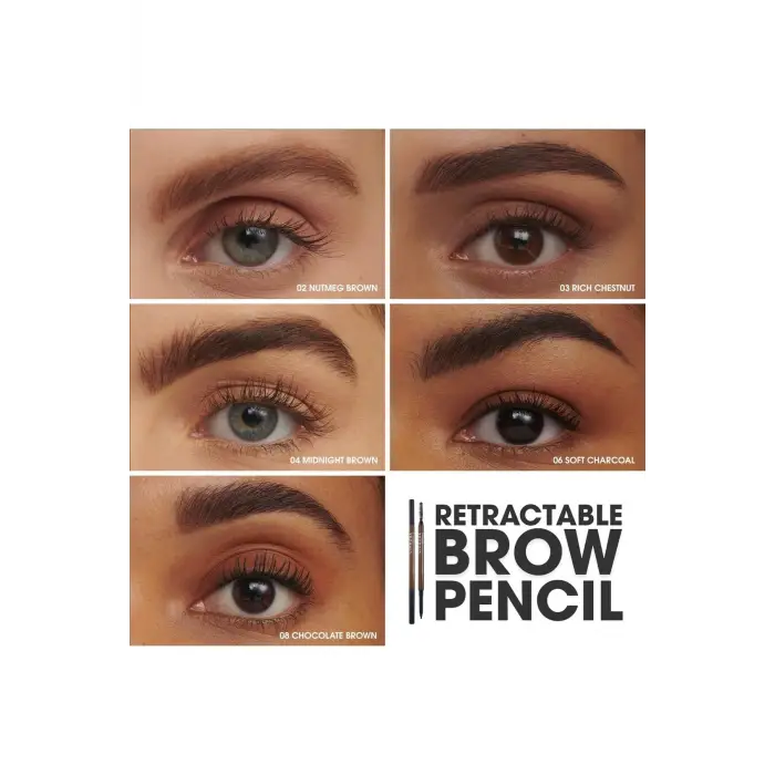 Geri Çekilebilir Kaş Kalemi - Retractable Brow Pencil 4. Midnight Brown
