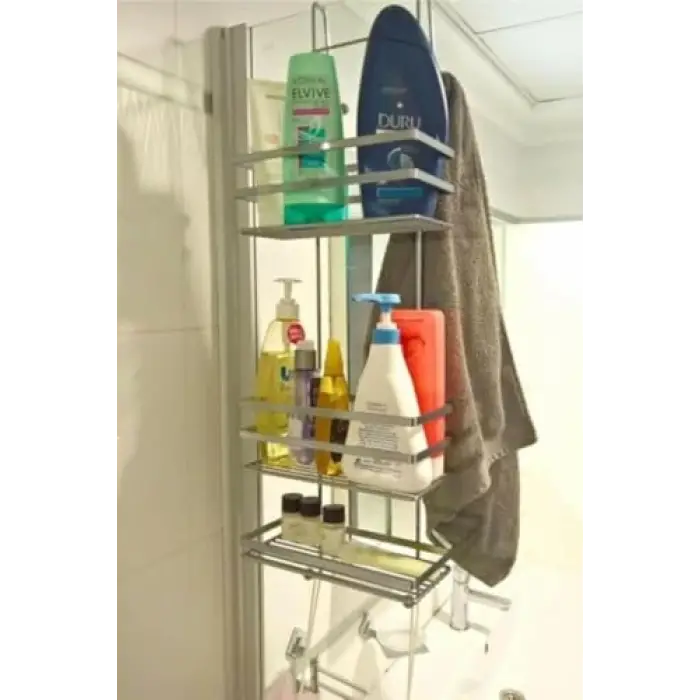 Geseus Üç Katlı Asmalı Banyo Duş Rafı Krom LM580