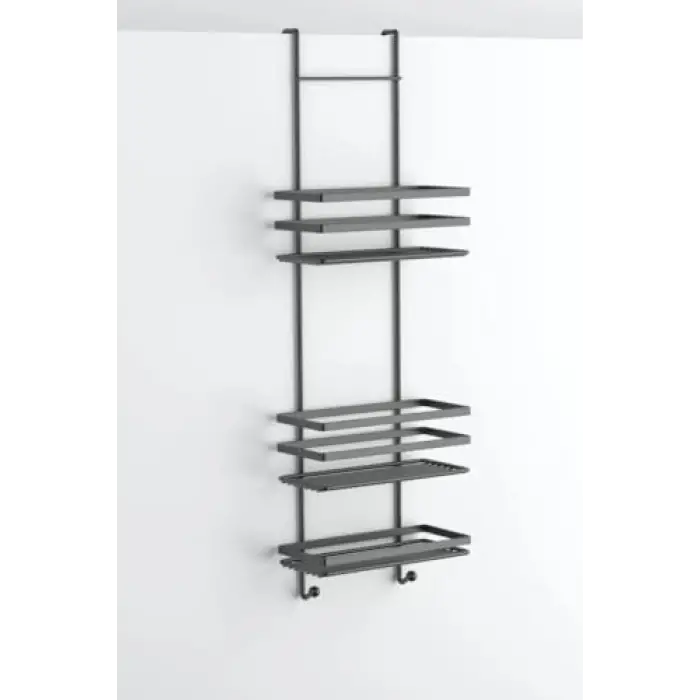 Geseus Üç Katlı Asmalı Banyo Duş Rafı Siıyah LM580