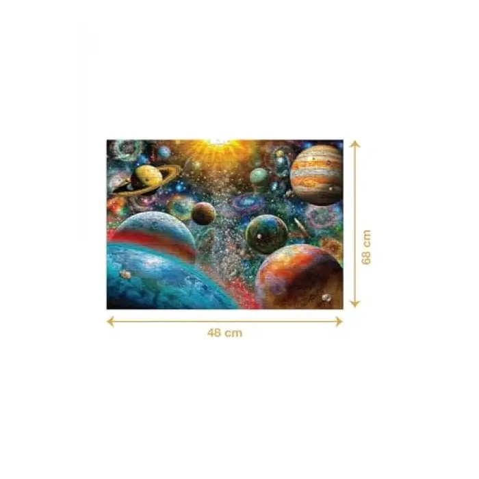 Gezegenler 1000 Parça 2,2 mm Kalınlık 48x68 cm Hobi Yapbozu