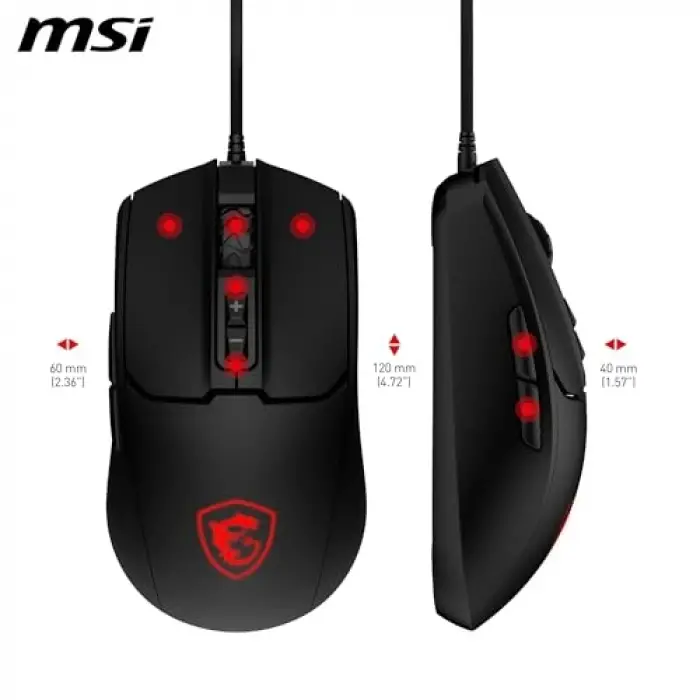GG FORGE GM100 GAMING MOUSE MAX 6400 DPI 108GR 1,5m KABLO OPTIK SENSOR MICRO SWITCH RGB LED OYUNCU FARESI