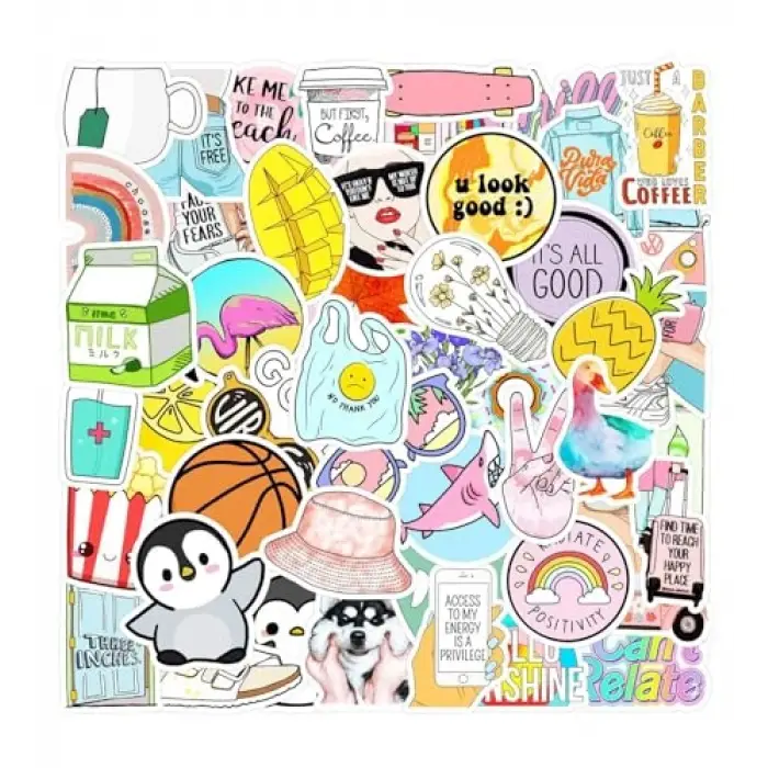 giftmoda 25li Su Geçirmez Opak Sticker Seri : 19
