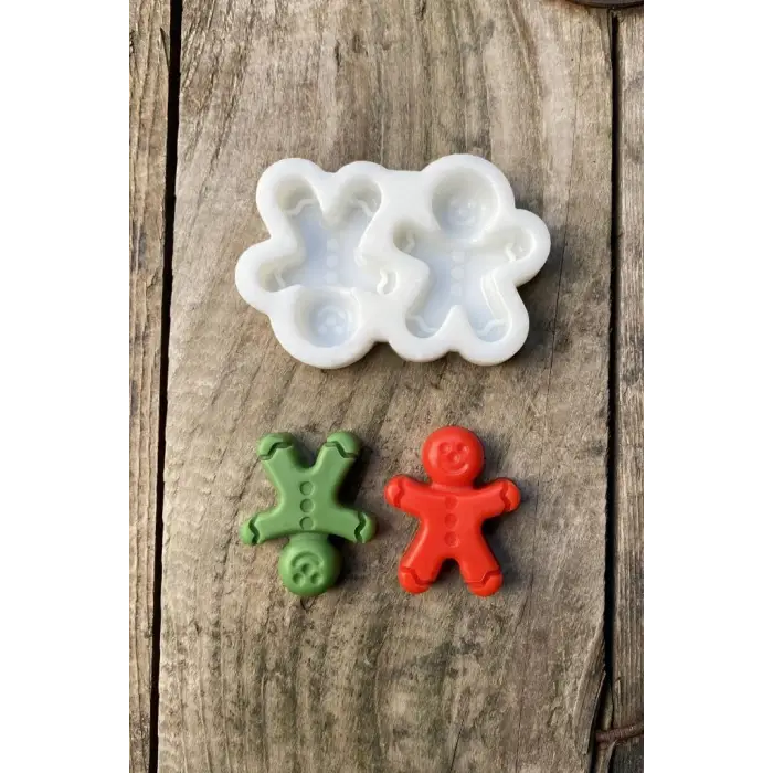 Ginger Mini ikili Mum Kalıbı (Silikon)