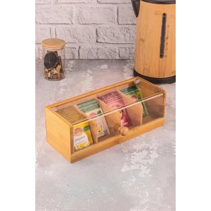 Gio - 4 Bölmeli Çay Kutusu